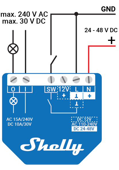 Shelly Z-Wave 1 Long Range - Smart Relay Switch - | Shelly USA